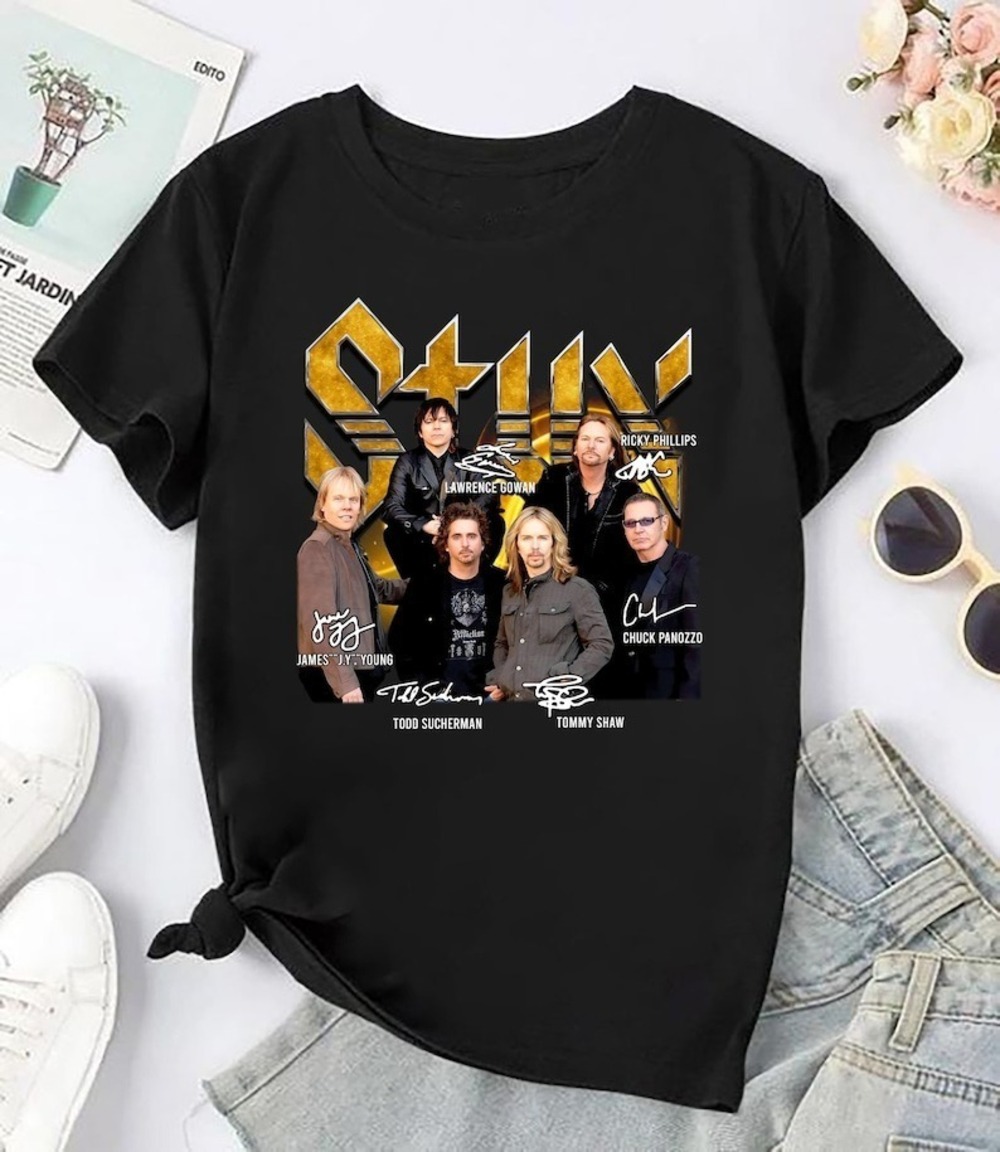 Styx Band Bootleg Shirt StyxTour Shirt Styx Band Signatures Shirt
